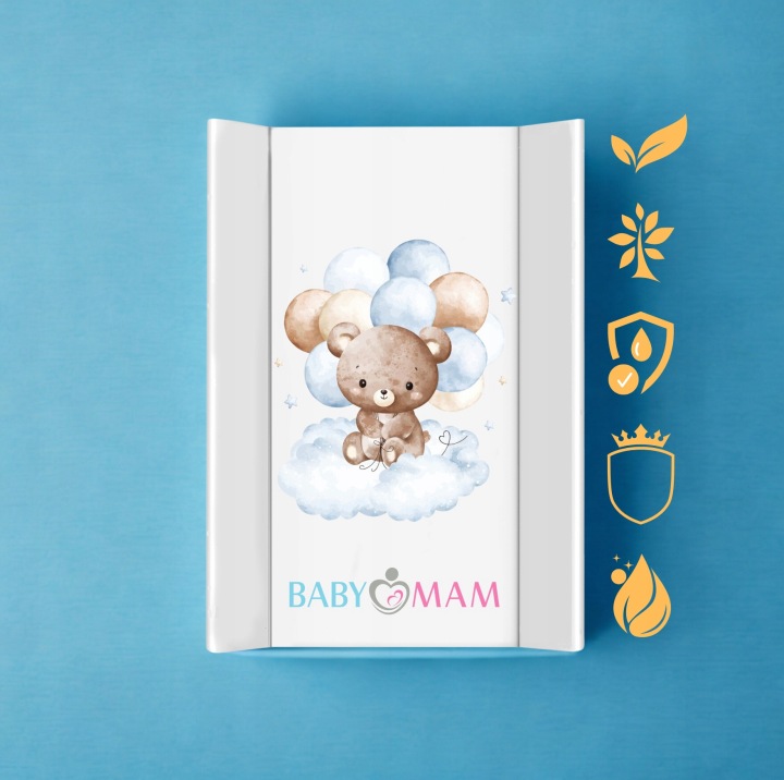 Пеленальник на ліжечко комод жорсткий профільований твердий 70x50 см BABYMAM — фото 3