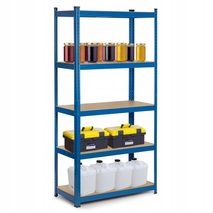 Kovový skladový regál Humberg 180x90x40 Modrý, 875 kg
