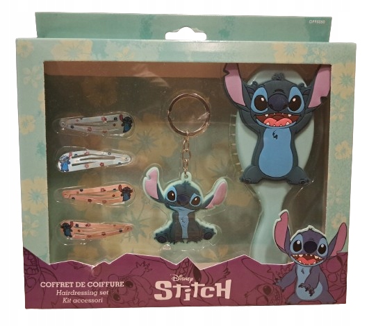 STITCH Набір Аксесуарів Щітка для Волосся STITCH Брелок Заколки Stitch — фото 2
