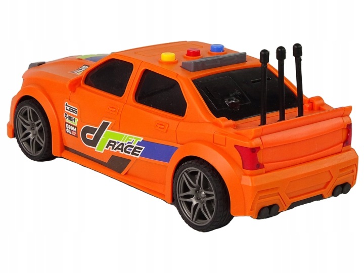 Гоночна машинка 1:16 зі звуком помаранчева 280x160 мм Lean Toys — фото 3