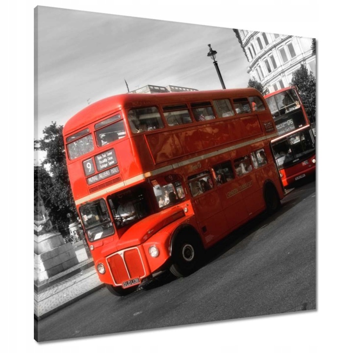 Obrazy 70x70 Červený autobus