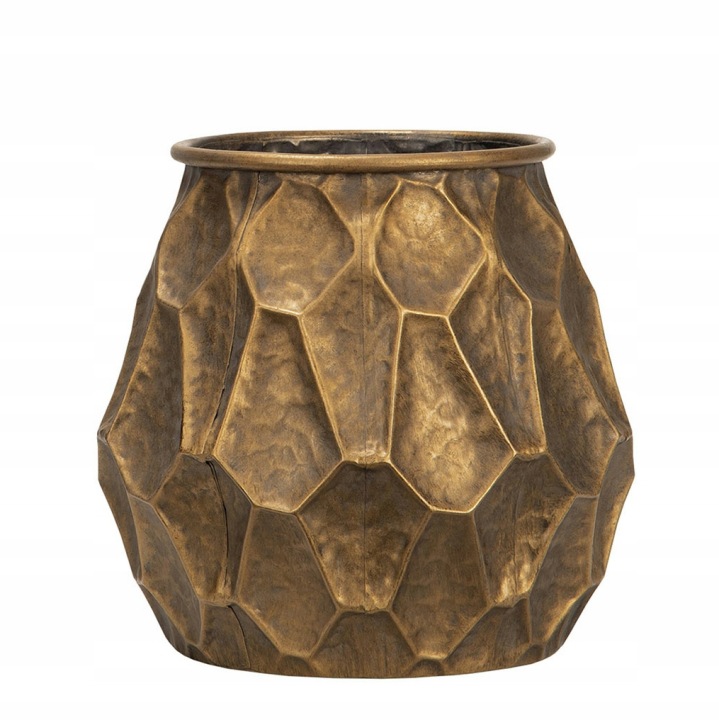 Obal Na Květináč Na Květináč Inca kovový, zlatý, průměr 20 cm