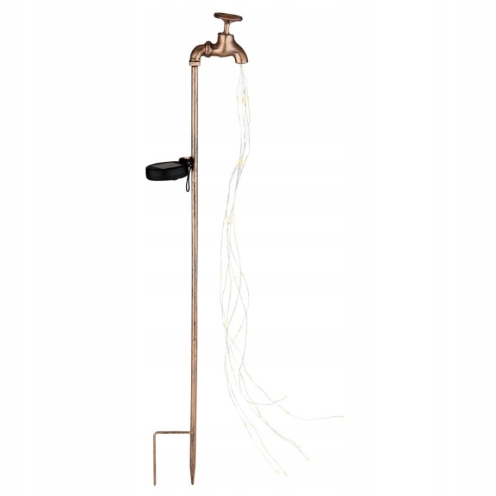 Solární zahradní venkovní zapichovací lampa Zlatá Led 6 zdrojů Globo Lighting
