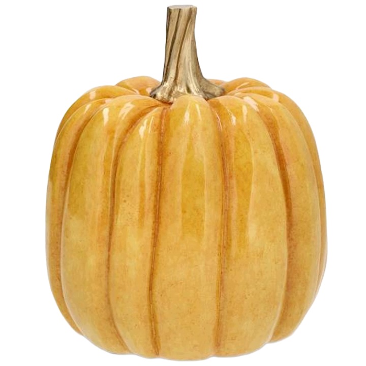 Figurka Dýně Žlutá Ozdobná Na Halloween Podzim Balkon Terasa Do Domu Ozdoba