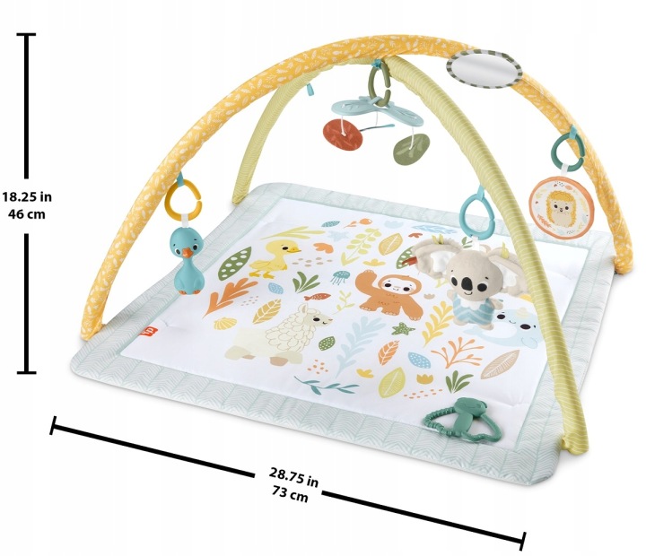 Килимок розвивальний сенсорний з іграшками для немовлят FISHER-PRICE HRB15 (вживаний) — фото 3