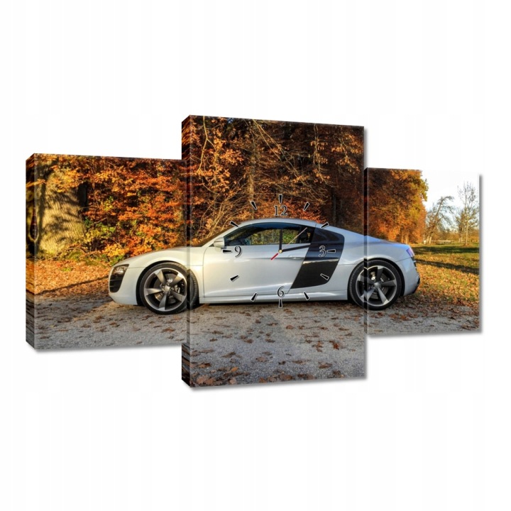 Nástěnné hodiny 100x60 Bílé Audi Tt