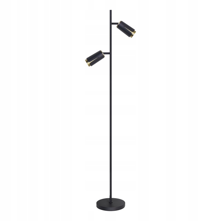 Milagro Stojací podlahová lampa Flower ML0269 Černá Zlatá 2xGU10 150 cm