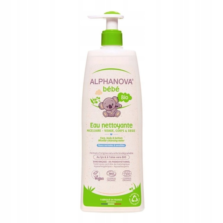 Alphanova Bebe Біо, Вода міцелярна для миття для дітей, для шкіри нормальної