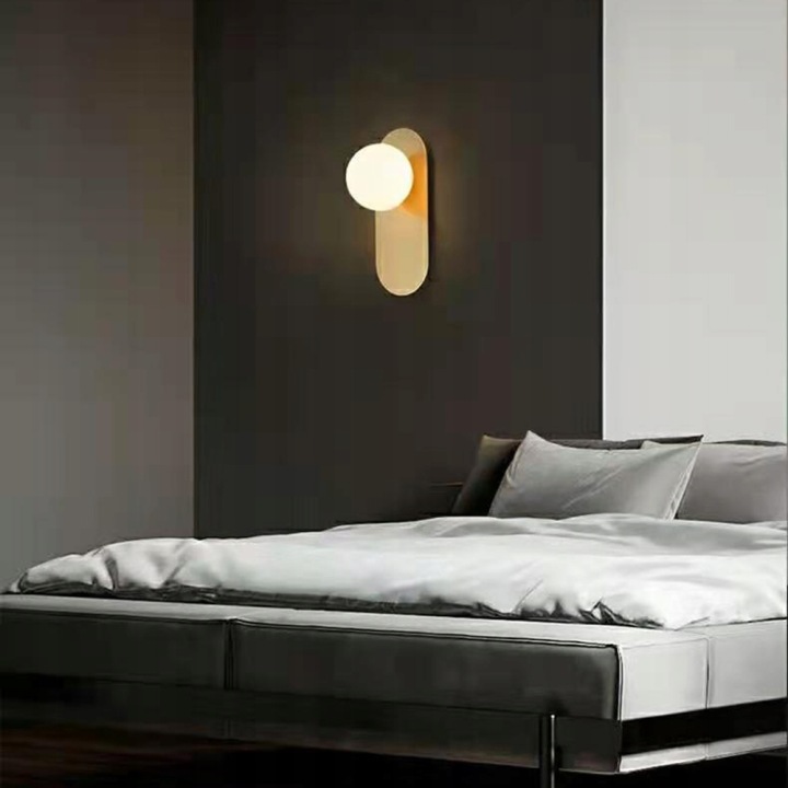 Nástěnná Lampa Zlatá Led