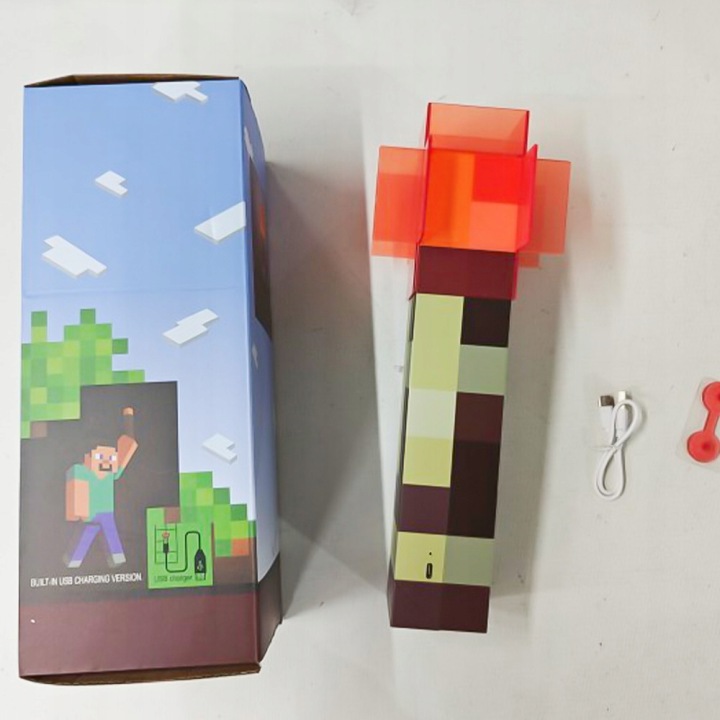 Лампа MINECRAFT 4 кольори нічний лампа настінна для спальні і кімнати дитини — фото 3