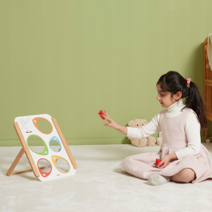 GRA ZRĘCZNOŚCIOWA DLA DZIECI RZUT DO CELU VIGA ZABAWKA DREWNIANA Marka Viga