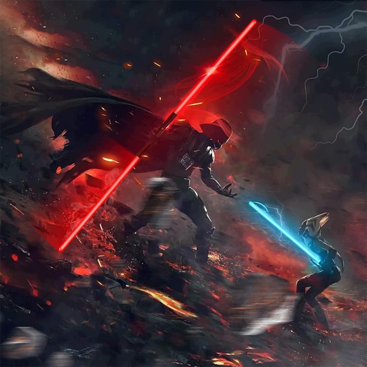 Меч світловий світний зі звук STAR WARS іграшковий RGB 14 кол. метал меч — фото 6