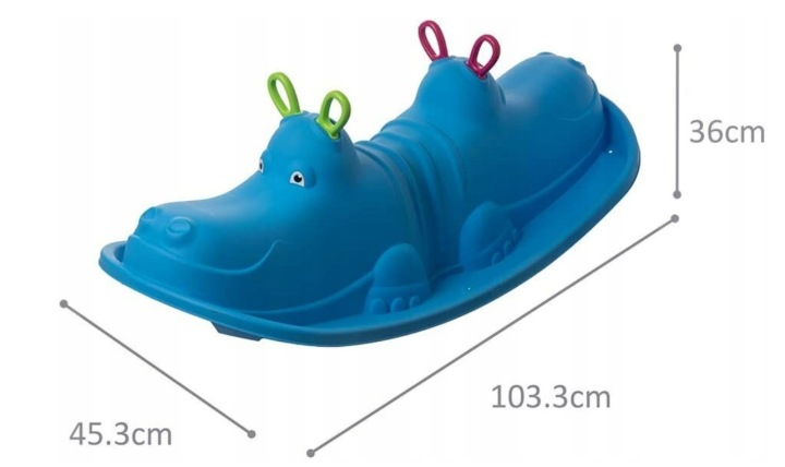 Гойдалка гойдалка для дітей для кількох осіб Hippo - синій — фото 4