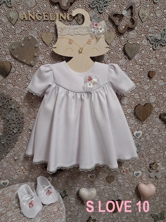 Сукня Для Хрещення для дівчинки біла S LOVE 10 56 Angelino