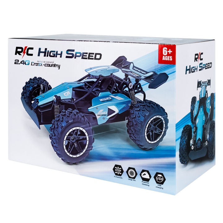 RACING CAR CONTROLLED BY REMOTE CONTROL RC POWERFUL DRIVE LED LIGHTING Series AUTO WYŚCIGOWE
