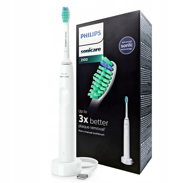 Щіточка Philips Sonicare 2100 HX3651/13 Біла Уцінка — фото 6