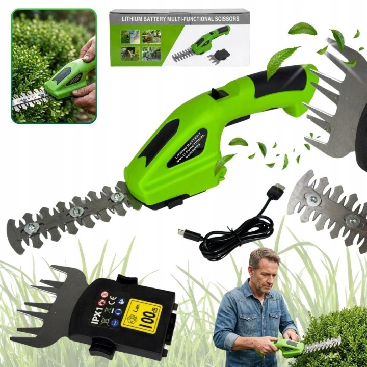 Nůžky Na Živý Plot Pro Zahradu, Trávy A Živý Plot Akumulátorové Usb Nabíjení