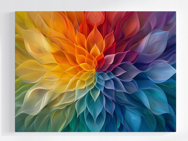 Plakát Mandala Květina Abstrakce Duha DEKORACE100x75
