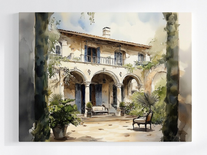 Plakát Dům Vila Rezidence Dworek Patio Itálie 100x75