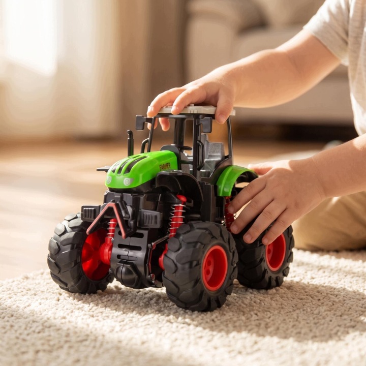 Die Cast Сплав Інерційний Farm Трактор Іграшка для дітей Monster Truck Зелений — фото 4