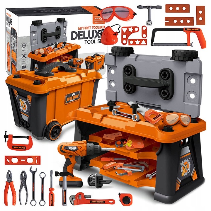 DIY WORKSHOP FOR CHILDREN BOX SET WITH TOOLS SCREWDRIVER
