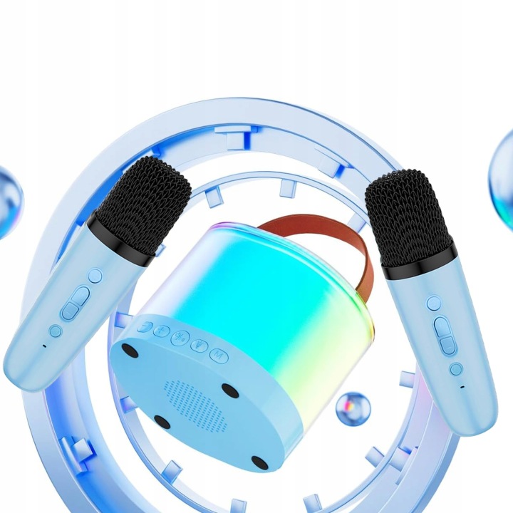 Машина караоке легка BLUETOOTH з двома мікрофонами і п'ятьма режимами LED — фото 6