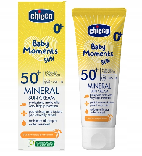Крем для засмаги для дітей з мінералами з фільтром захисним SPF 50 CHICCO — фото 2