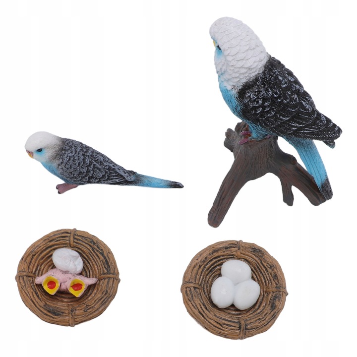 4 шт. Хвилястий папужка цикл зросту іграшка PVC Budgie фігурка розвивальна FB