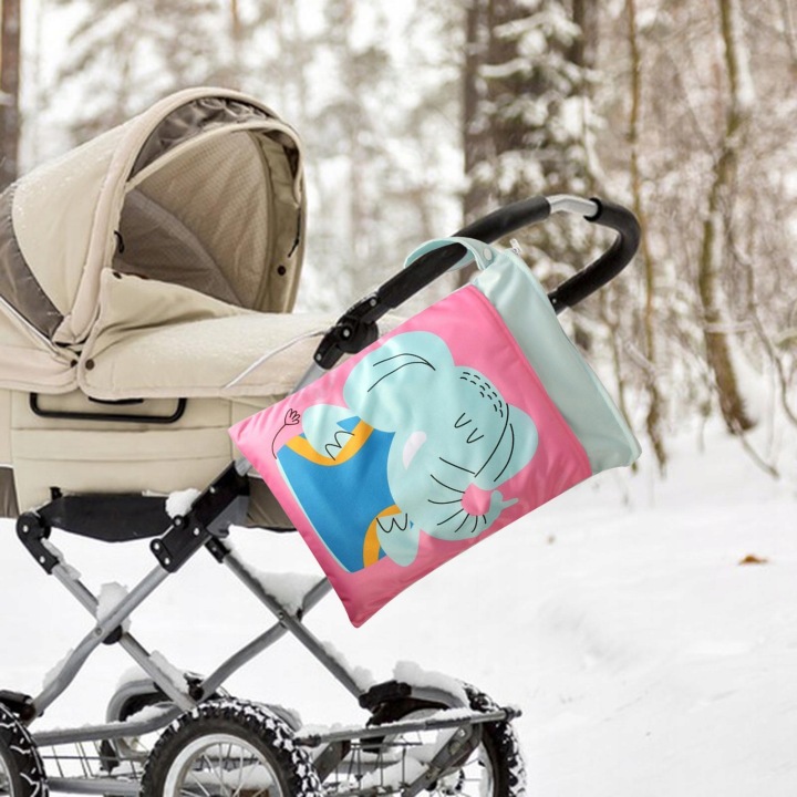 Чохол для підгузків Дитина Портативна сумка для зберігання Nappy Багаторазового використання Підгузок для немовлят Слон — фото 5