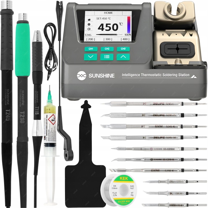 Přesná Pájecí Stanice Sunshine H3 80W 11 Hrotů C115 C210 C245 XL