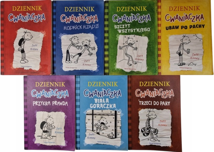 Zdjęcie egzemplarza: Dziennik Cwaniaczka Tomy 1-7 / Jeff Kinney lit. młodzieżowa