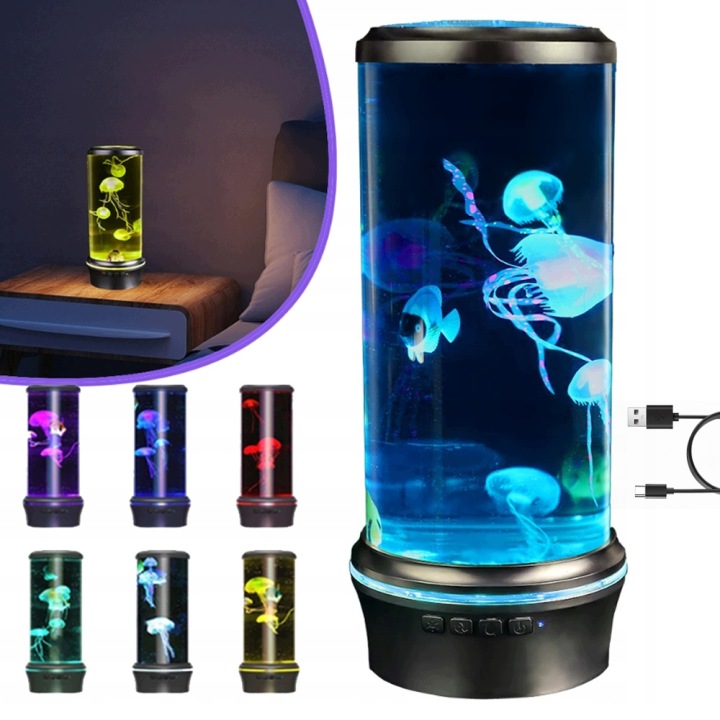 Lampa Medúza Noční Led Lampa Rgb Akvarijní Lampy