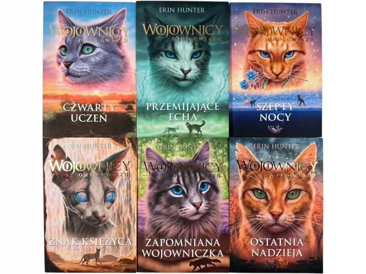 Zdjęcie egzemplarza: Wojownicy / Omen Gwiazd Tomy 1-6 / Erin Hunter komplet książki