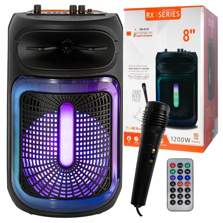 POWERFUL PORTABLE BOOMBOX BLUETOOTH SPEAKER USB SD AUX RADIO MICROPHONE KARAOKE