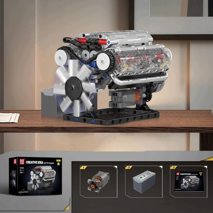 Конструктор цеглини двигун V8 іграшка розвивальна для хлопчика набір 552 шт.