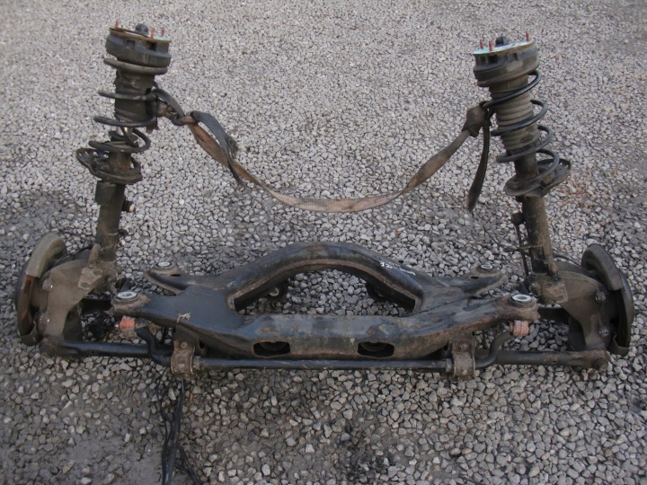 RANGE ROVER EVOQUE L538 2.2D sususpension rear part KOMPLET subframe axle beam hubs 4WD