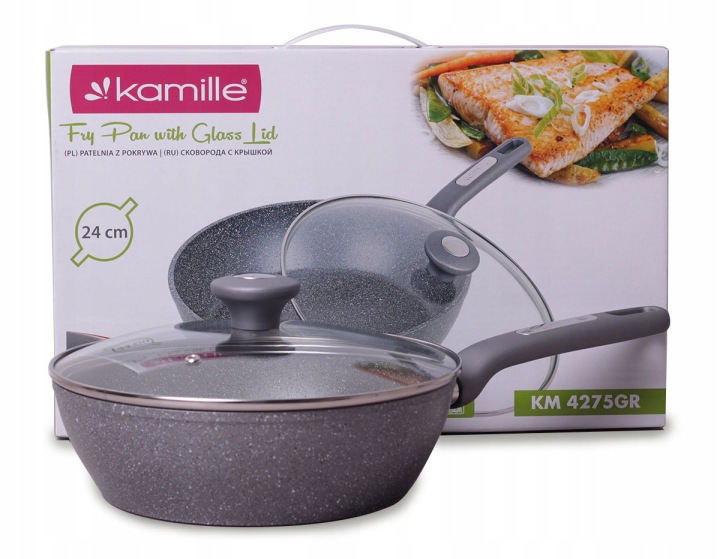 Hluboká Granitová Pánev 24 CM Indukční Kamille