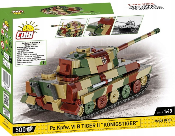 COBI-2732 HISTORICAL COLLECTION WWII Pz.Kpfw.Vi B Tiger Ii Königstiger — фото 5