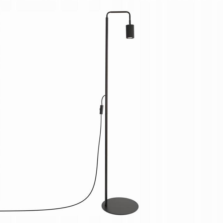Podlahová lampa do obývacího pokoje minimalistická Karbon 1 černá Sollux