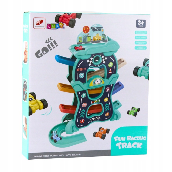 Трек автомобільний гірка три рівні 380x330 мм Lean Toys — фото 5