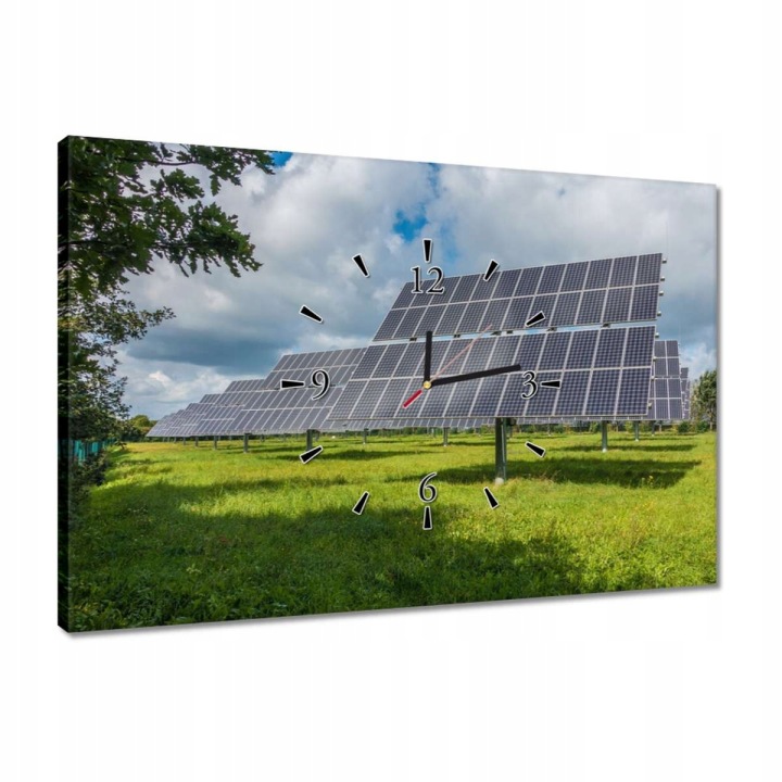 Hodiny 60x40 Fotovoltaické panely Sun