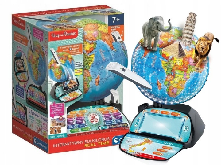CLEMENTONI глобус інтерактивний EDUGLOBUS цифровий Real time + додаток — фото 4