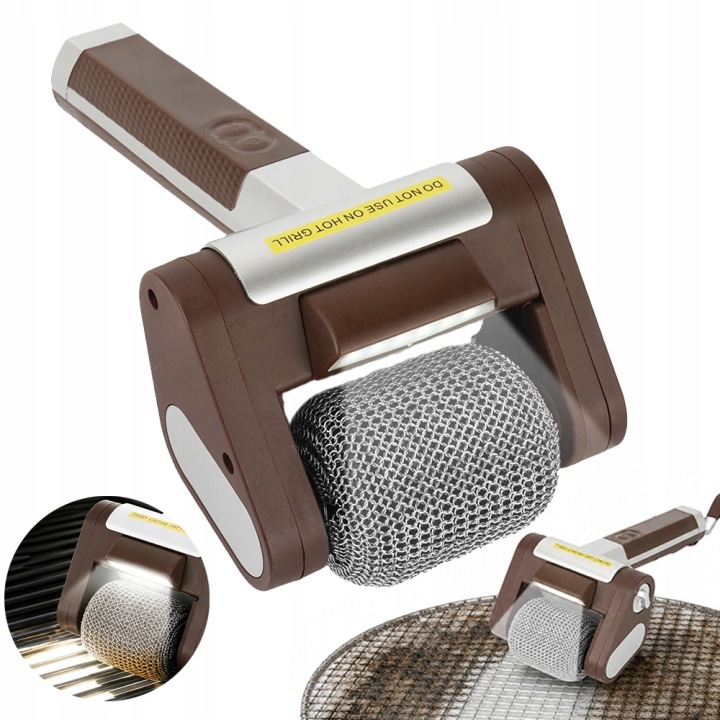 Kartáč na čištění grilu 7,4 V, otočný 350 ot/min, bez štětin