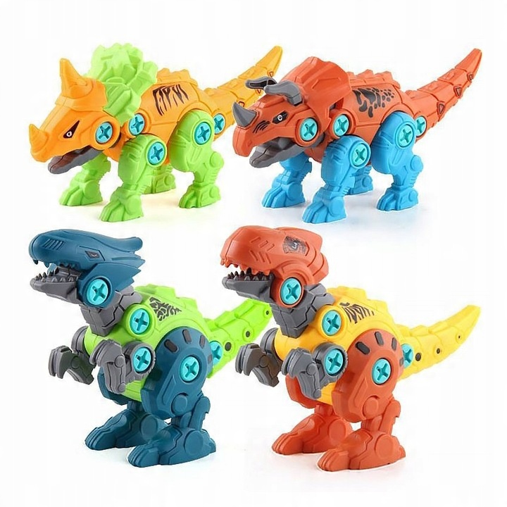 Construction Kit with Dinosaur Screwdriver for Twisting Blocks Screw Set Packaging status original
