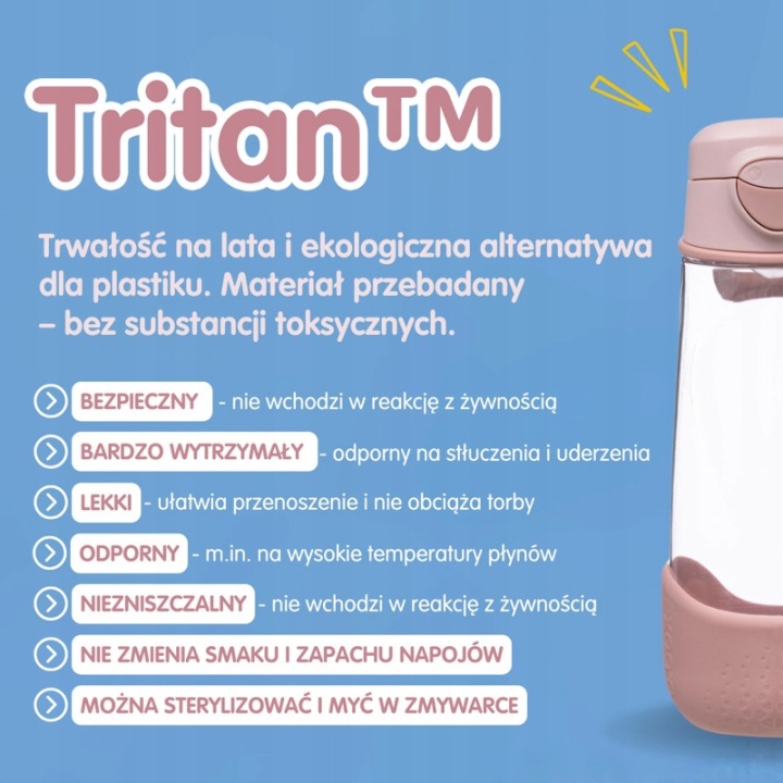 B.Box пляшка тританова пляшка спортивна для дитини 600 мл Blush Crush рожева — фото 5
