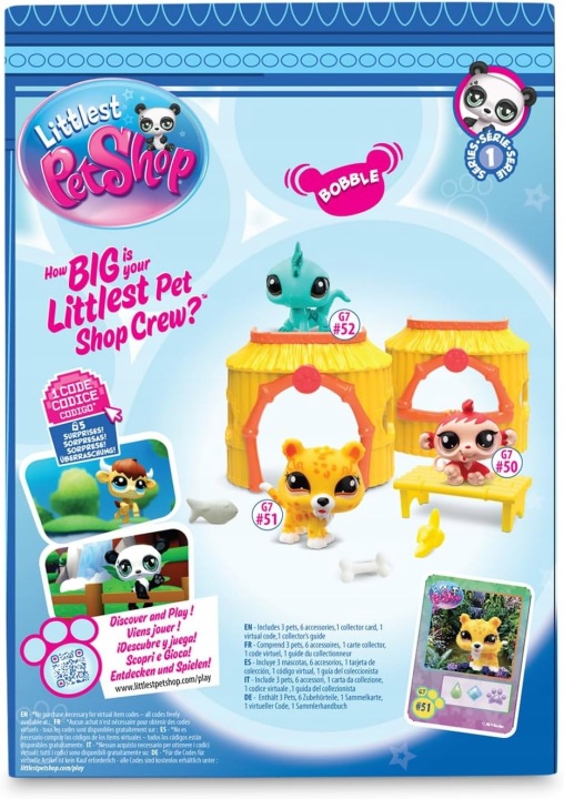 BANDAI Littlest Pet Shop Tiki Джунглі Playpack 3 тваринки — фото 3
