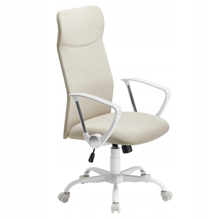 Ergonomické otočné kancelářské křeslo, nastavitelné, béžové, 120 kg Songmics