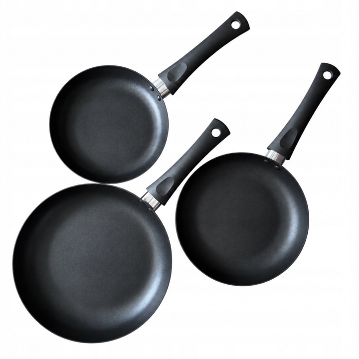 Sada Pánví Smukee Home Černá 3KS Hliníkové 20/22/26CM Indukce A Plyn