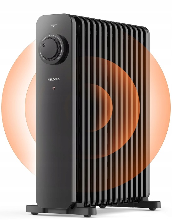 Pelonis Olejový radiátor 2500 W, Termostat, Ochrana proti přehřátí
