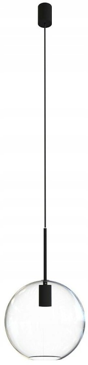 Závěsná lampa Sphere M Černé skleněné stínítko 1xE27 25 cm Stropní Svítidlo Dům